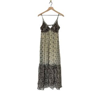 Johnny Was For Love and Liberty Maxi Silk Dress Size Medium